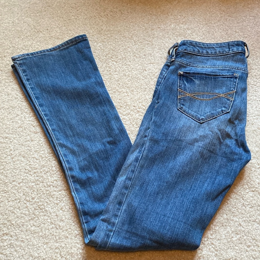 EUC abercrombie light wash bootcut jeans